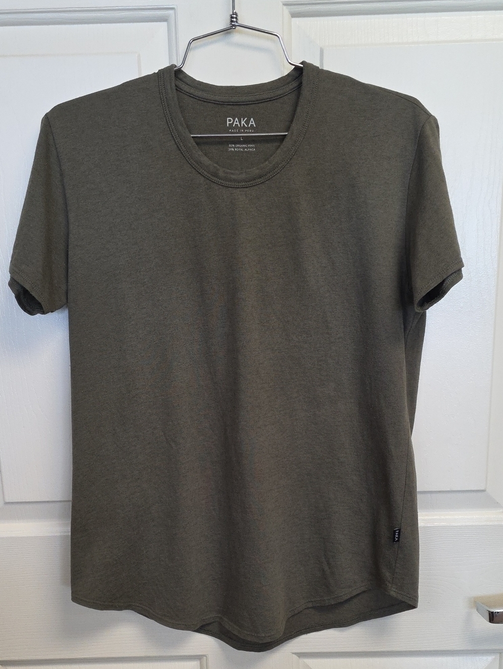 Paka Organic Cotton And Alpaca T Shirt Size Large